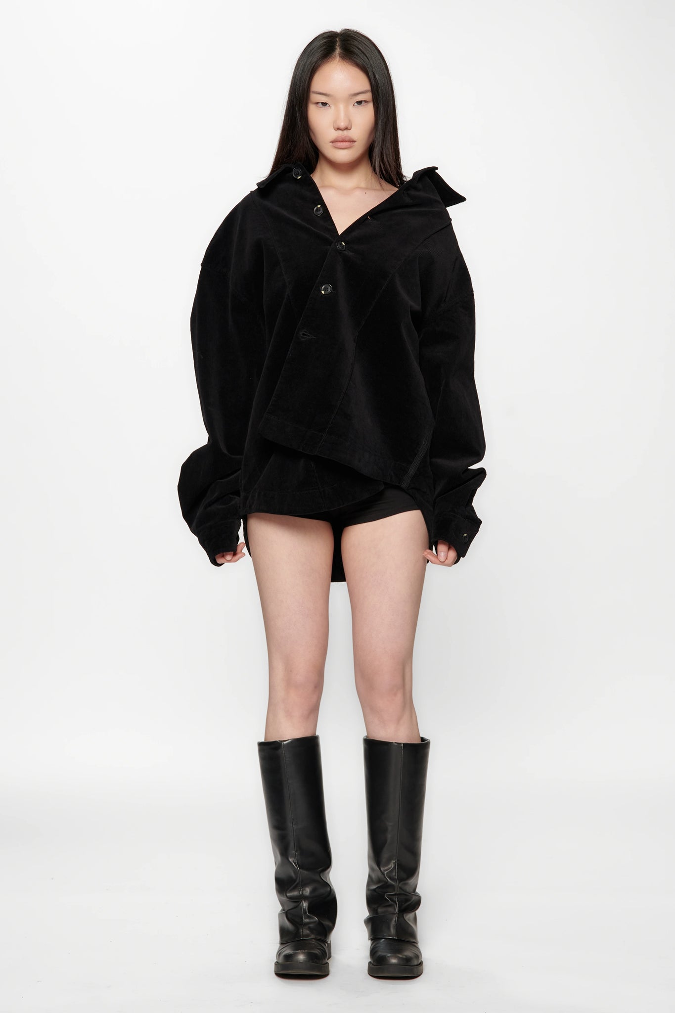 FLOAT OVERSHIRT - VINTAGE BLACK CORDUROY