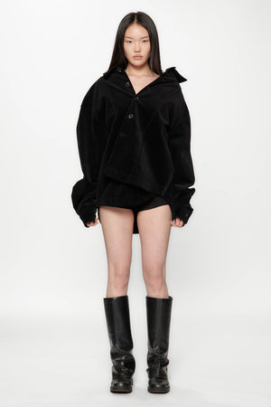 FLOAT OVERSHIRT - VINTAGE BLACK CORDUROY