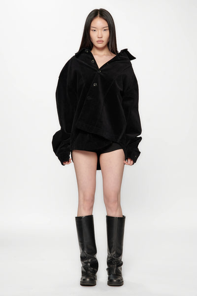 FLOAT OVERSHIRT - VINTAGE BLACK CORDUROY