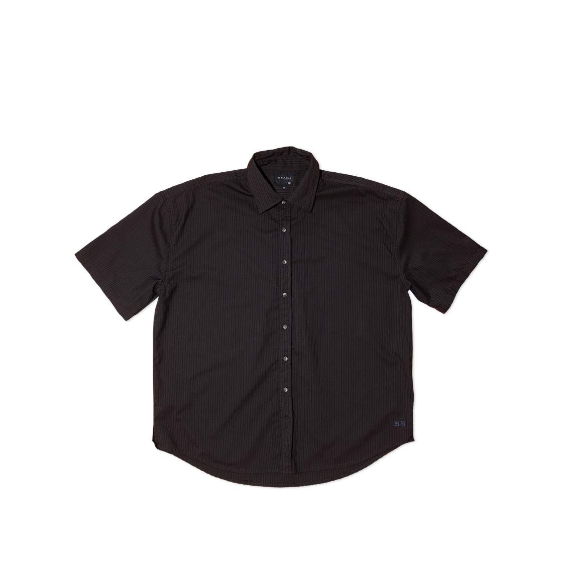 BIG SS SHIRT - BLACK PINSTRIPE