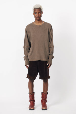 BAGGY SHORT - WASHED BROWN