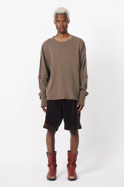 BAGGY SHORT - WASHED BROWN