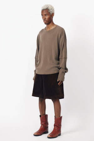 BAGGY SHORT - WASHED BROWN