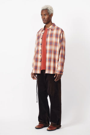 BIG LS SHIRT - RED PLAID