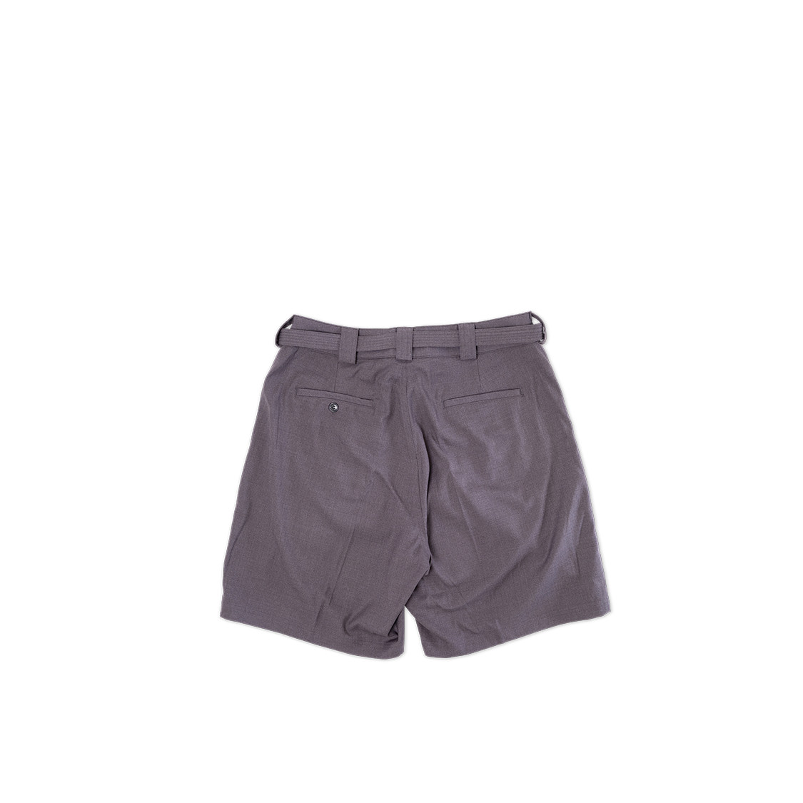 PLEATED SUIT SHORT - CHARCOAL