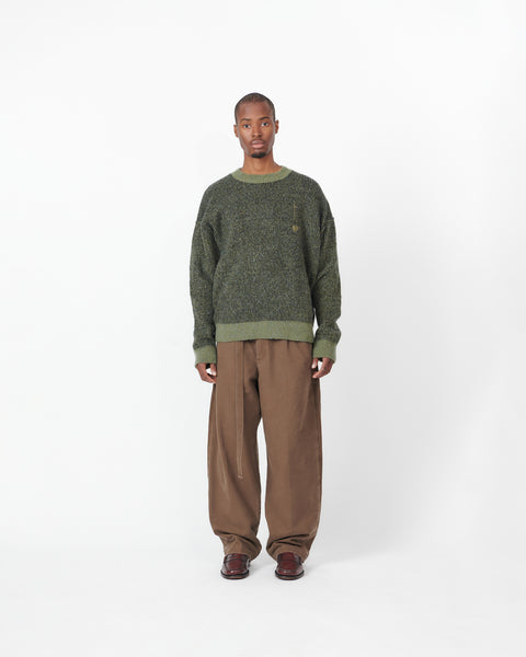 CHUNKY RIB CREW - GREEN