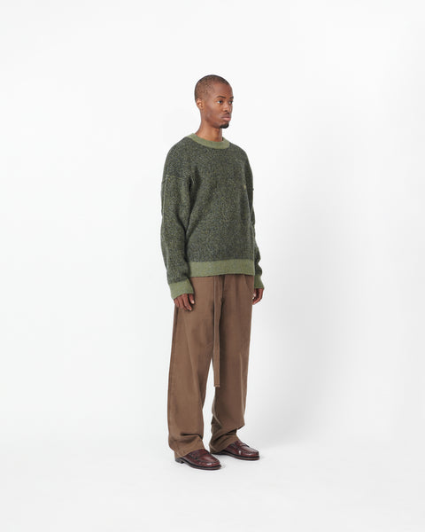 CHUNKY RIB CREW - GREEN