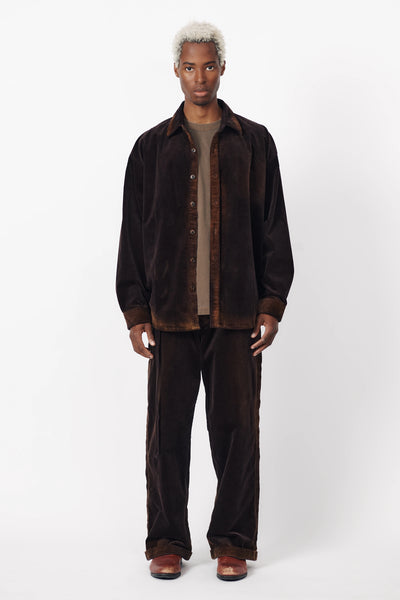 CORD LS SHIRT - WASHED BROWN