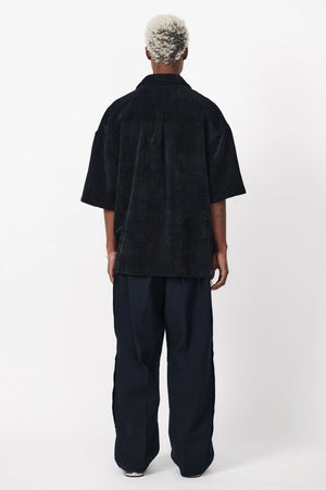 FRAYED SS SHIRT - BLACK