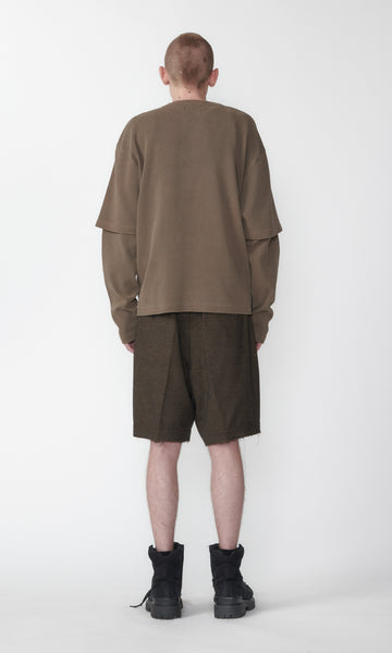 LAYER WAFFLE LS - BROWN