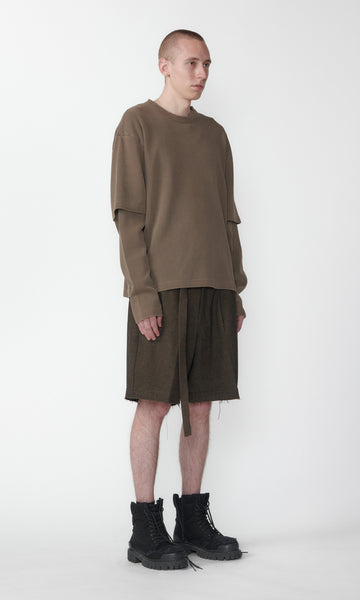 LAYER WAFFLE LS - BROWN