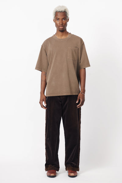 POCKET T-SHIRT - BROWN