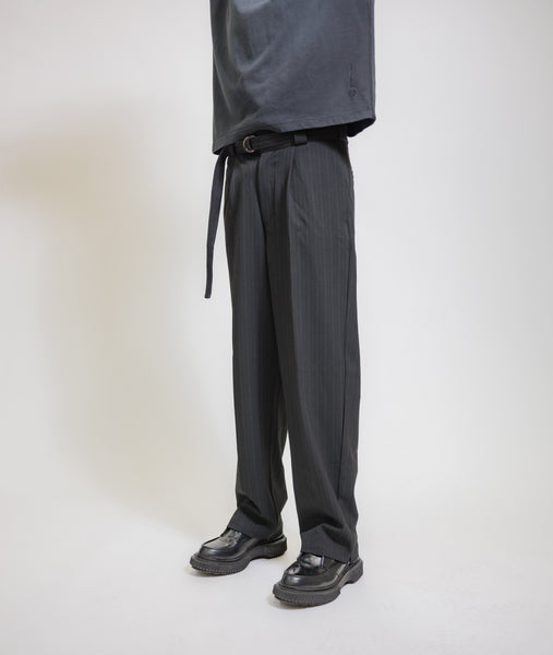 PLEATED SUIT PANT,  PINSTRIPE