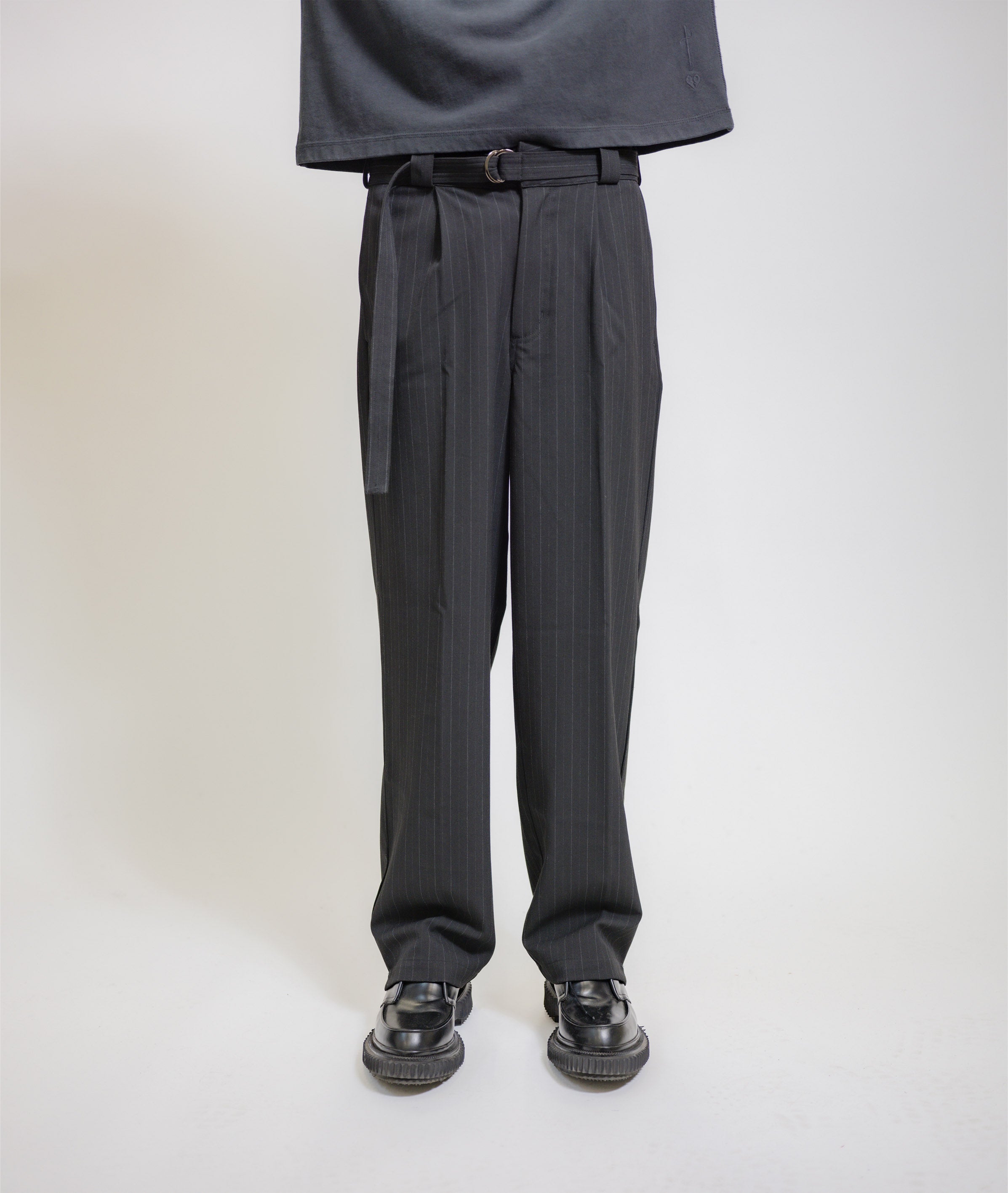 PLEATED SUIT PANT,  PINSTRIPE