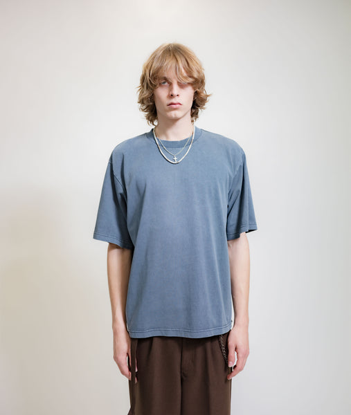 BOXY TEE, STEEL BLUE