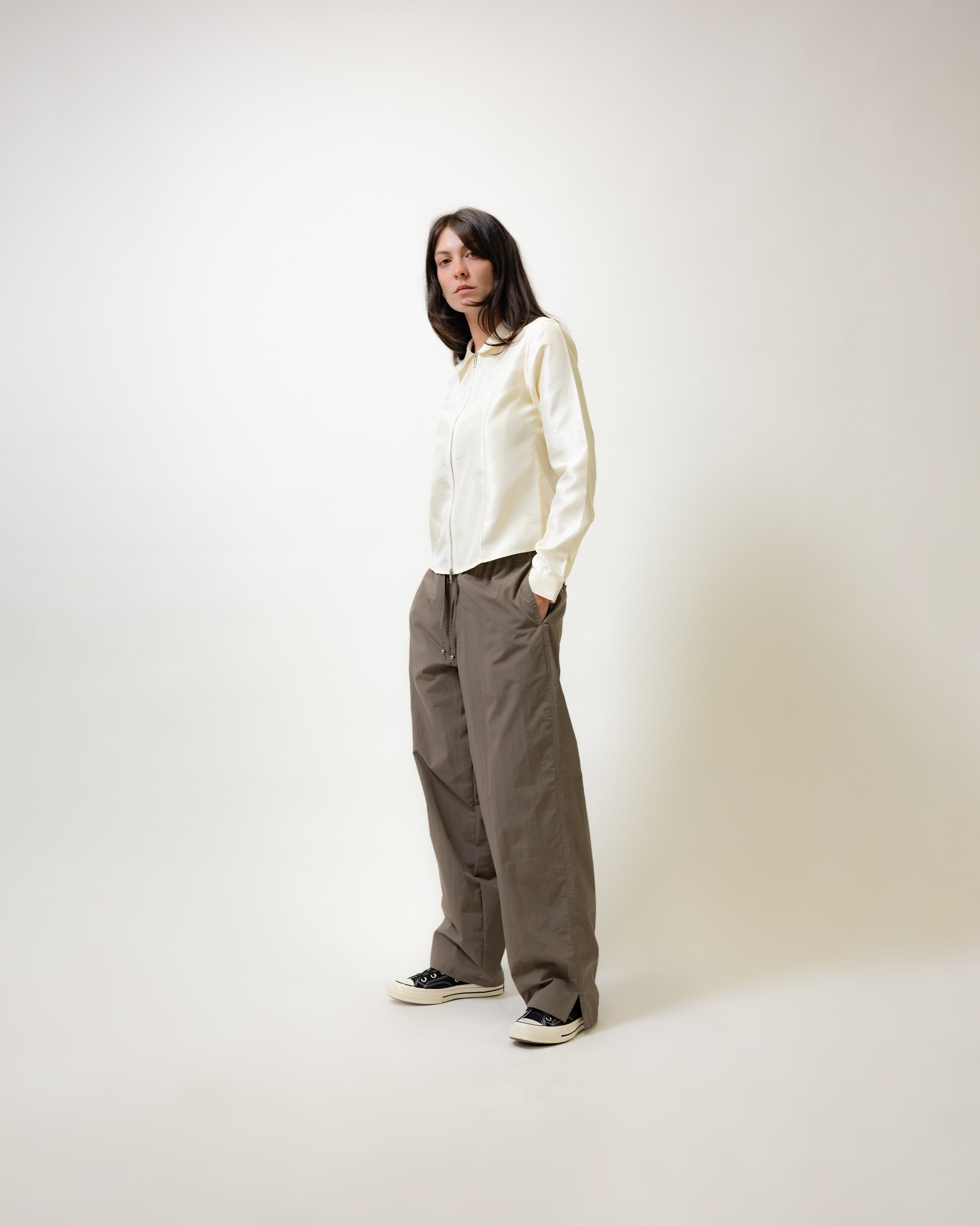 BAGGY NYLON PANT - FAWN