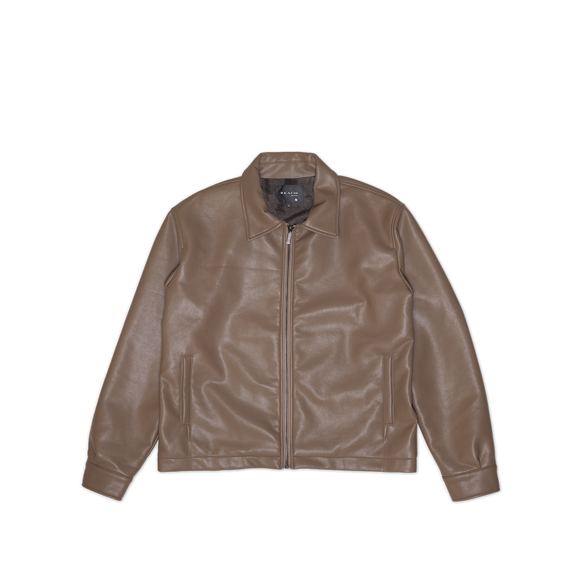 FAUX LEATHER JACKET - TAN