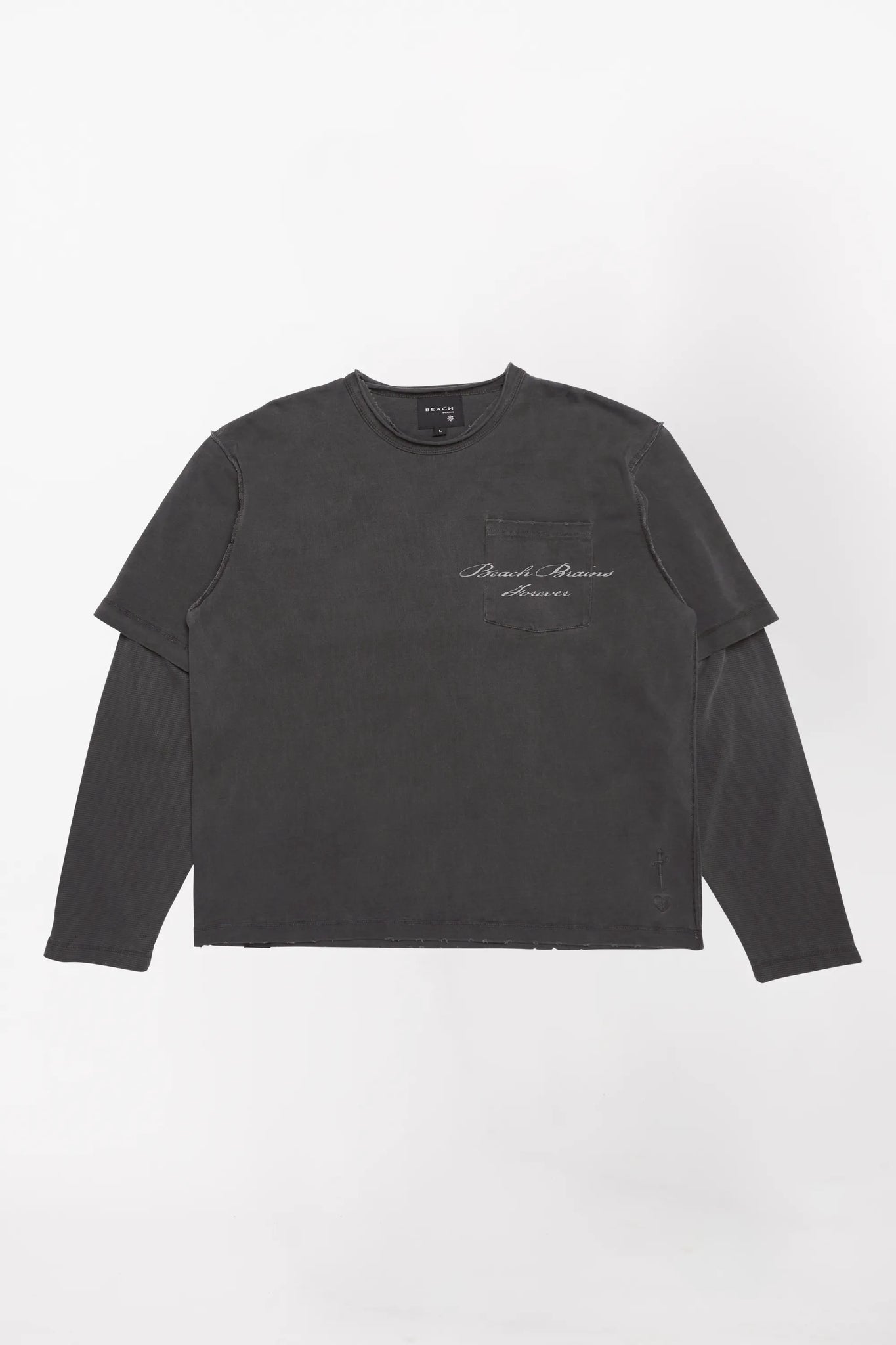 BB 4EVER LS T-SHIRT - CHARCOAL