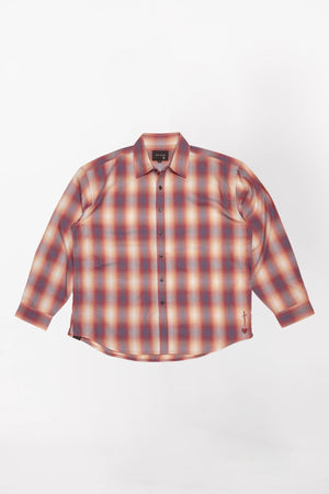 BIG LS SHIRT - RED PLAID