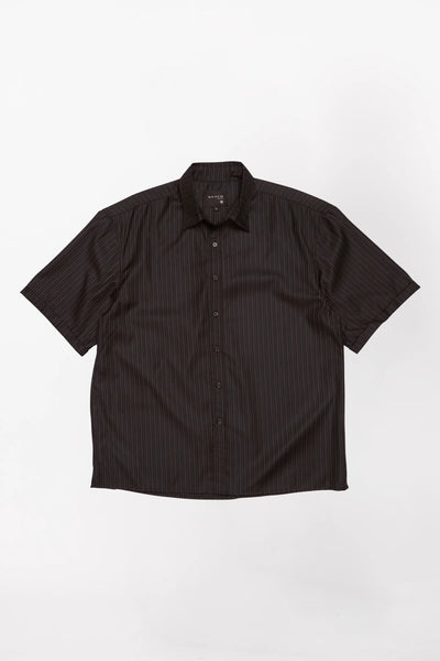 BILLY SS SHIRT - DARK PINSTRIPE