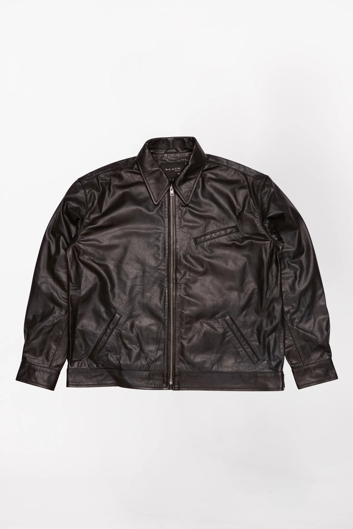 CLASSIC LEATHER JACKET - BLACK