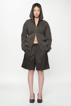 CUT SHORT - BLACK HERRINGBONE