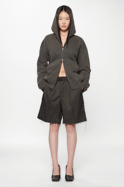 CUT SHORT - BLACK HERRINGBONE