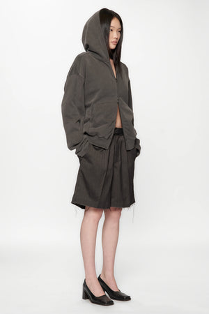 CUT SHORT - BLACK HERRINGBONE