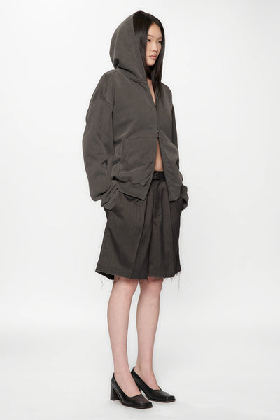 CUT SHORT - BLACK HERRINGBONE