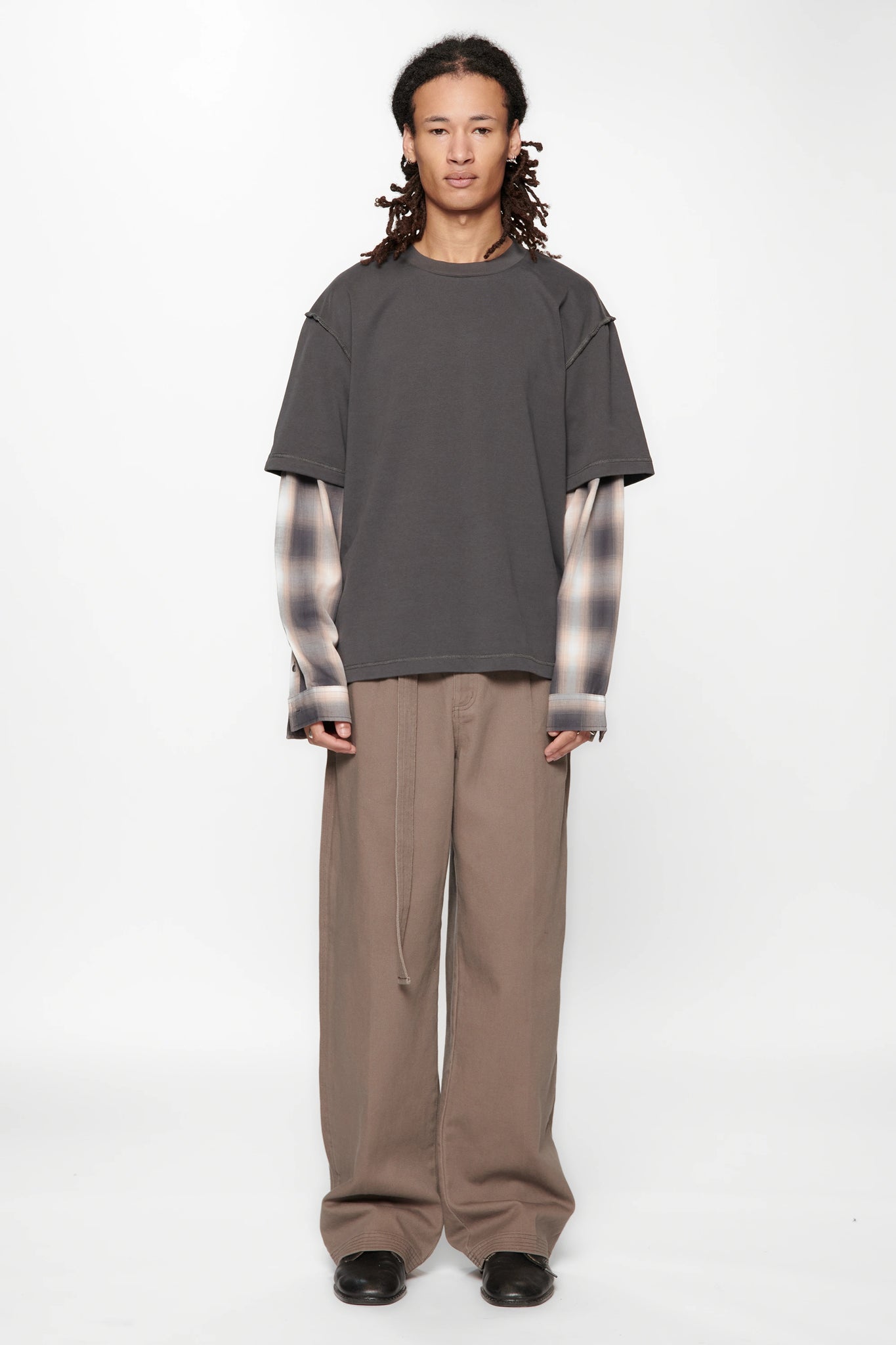 DEAD END SHIRT - CHARCOAL / CHECK