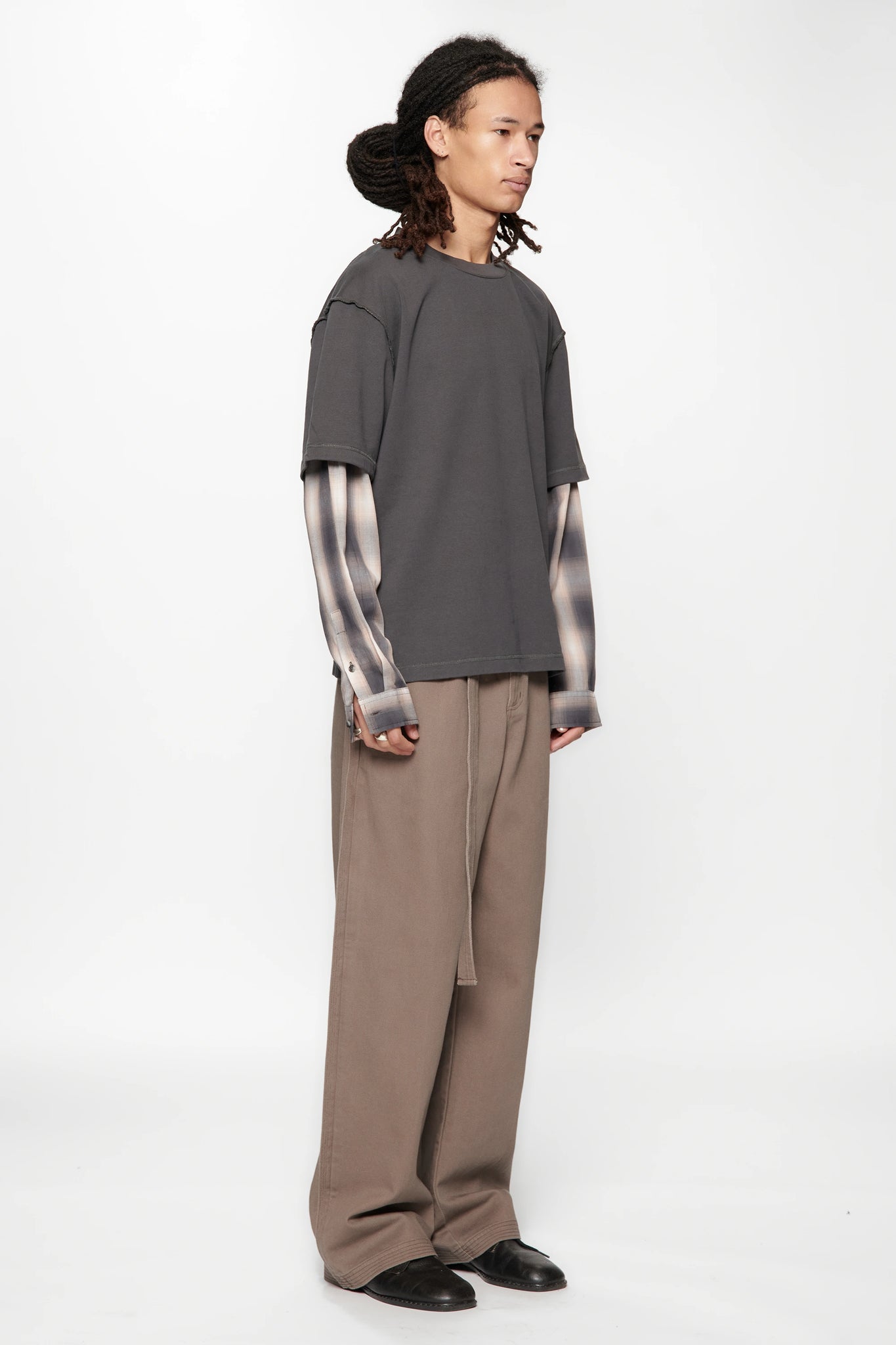 DEAD END SHIRT - CHARCOAL / CHECK