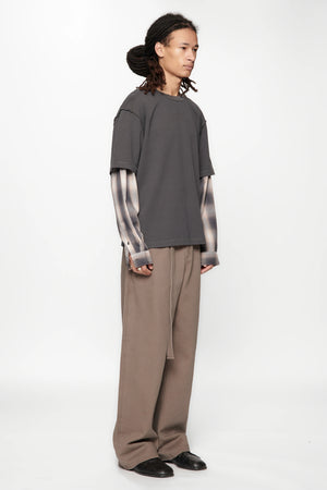 DEAD END SHIRT - CHARCOAL / CHECK