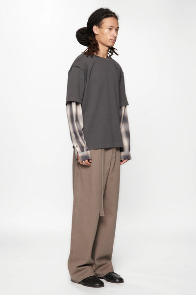 DEAD END SHIRT - CHARCOAL / CHECK