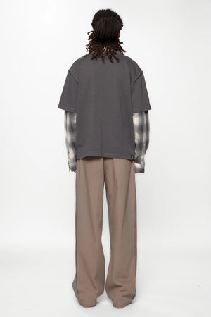 DEAD END SHIRT - CHARCOAL / CHECK