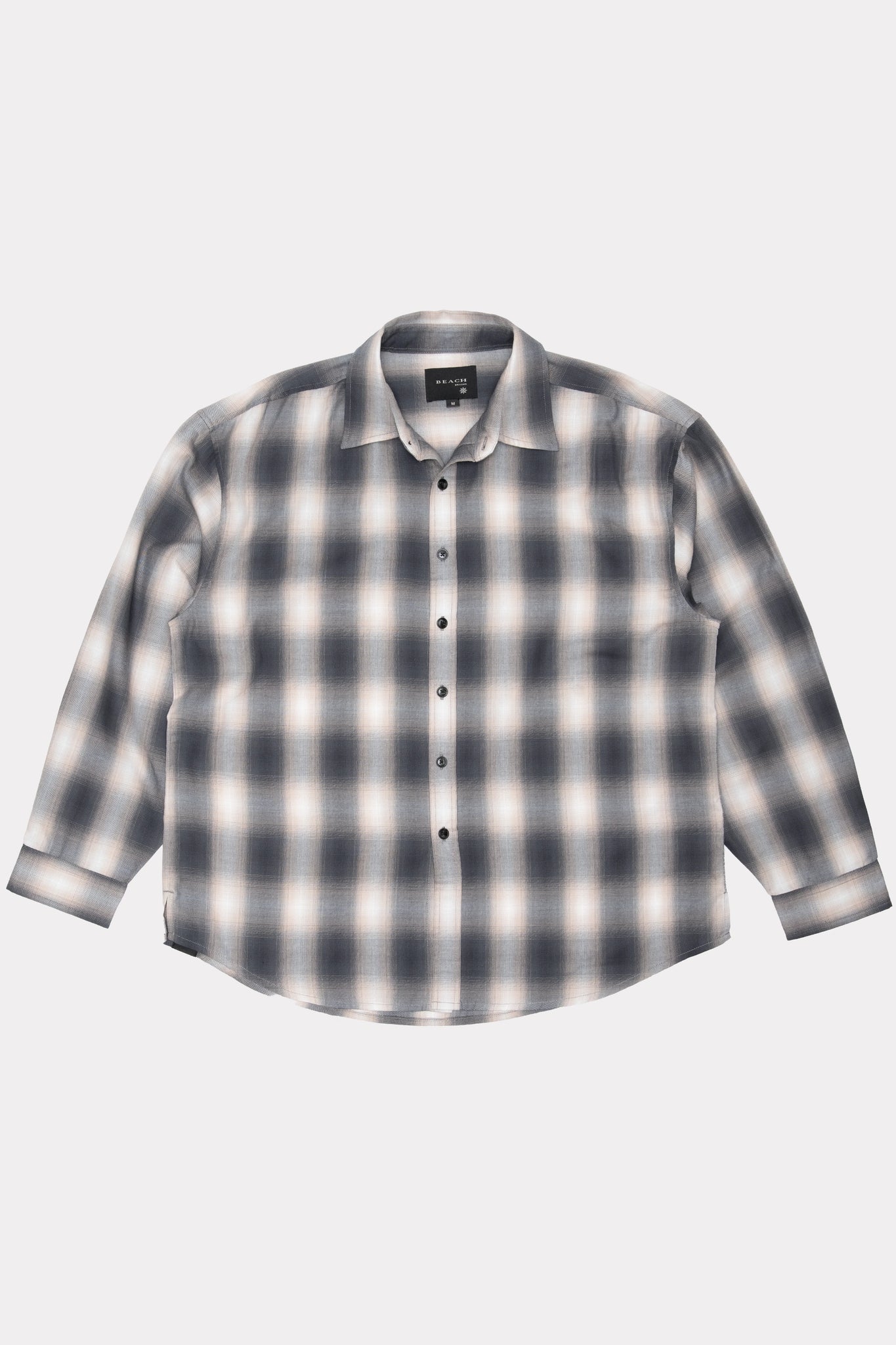 DROP LS SHIRT - GREY/PINK CHECK