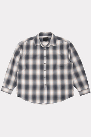 DROP LS SHIRT - GREY/PINK CHECK