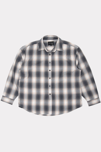 DROP LS SHIRT - GREY/PINK CHECK