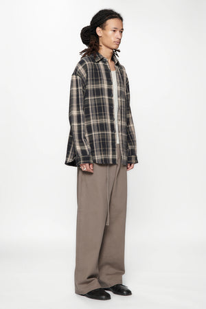 DROP LS SHIRT - NAVY CHECK