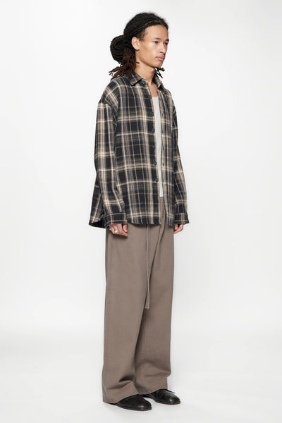 DROP LS SHIRT - NAVY CHECK