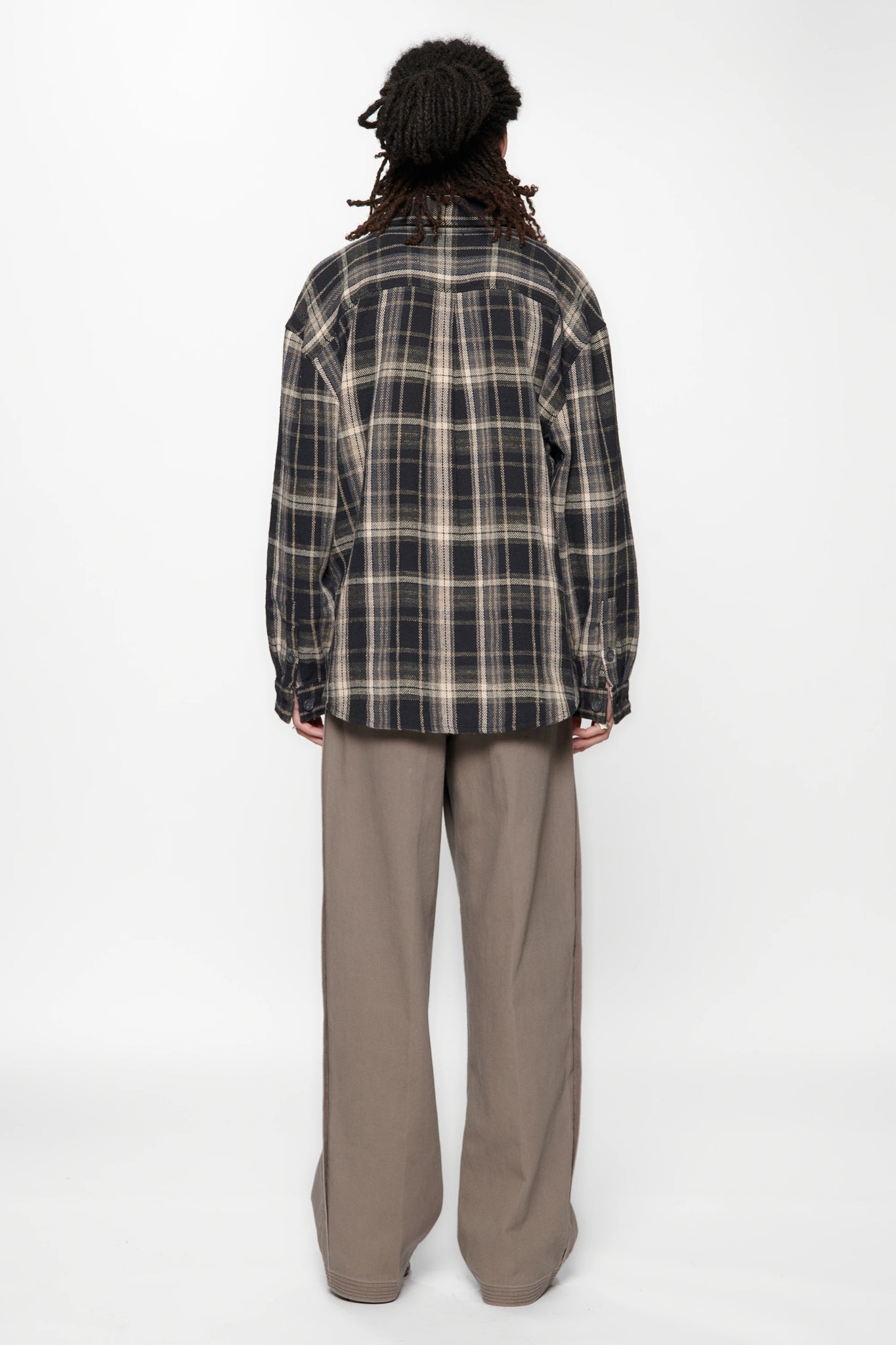DROP LS SHIRT - NAVY CHECK