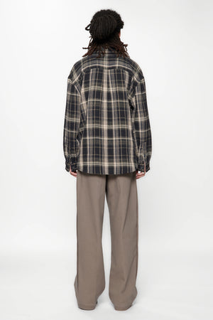 DROP LS SHIRT - NAVY CHECK