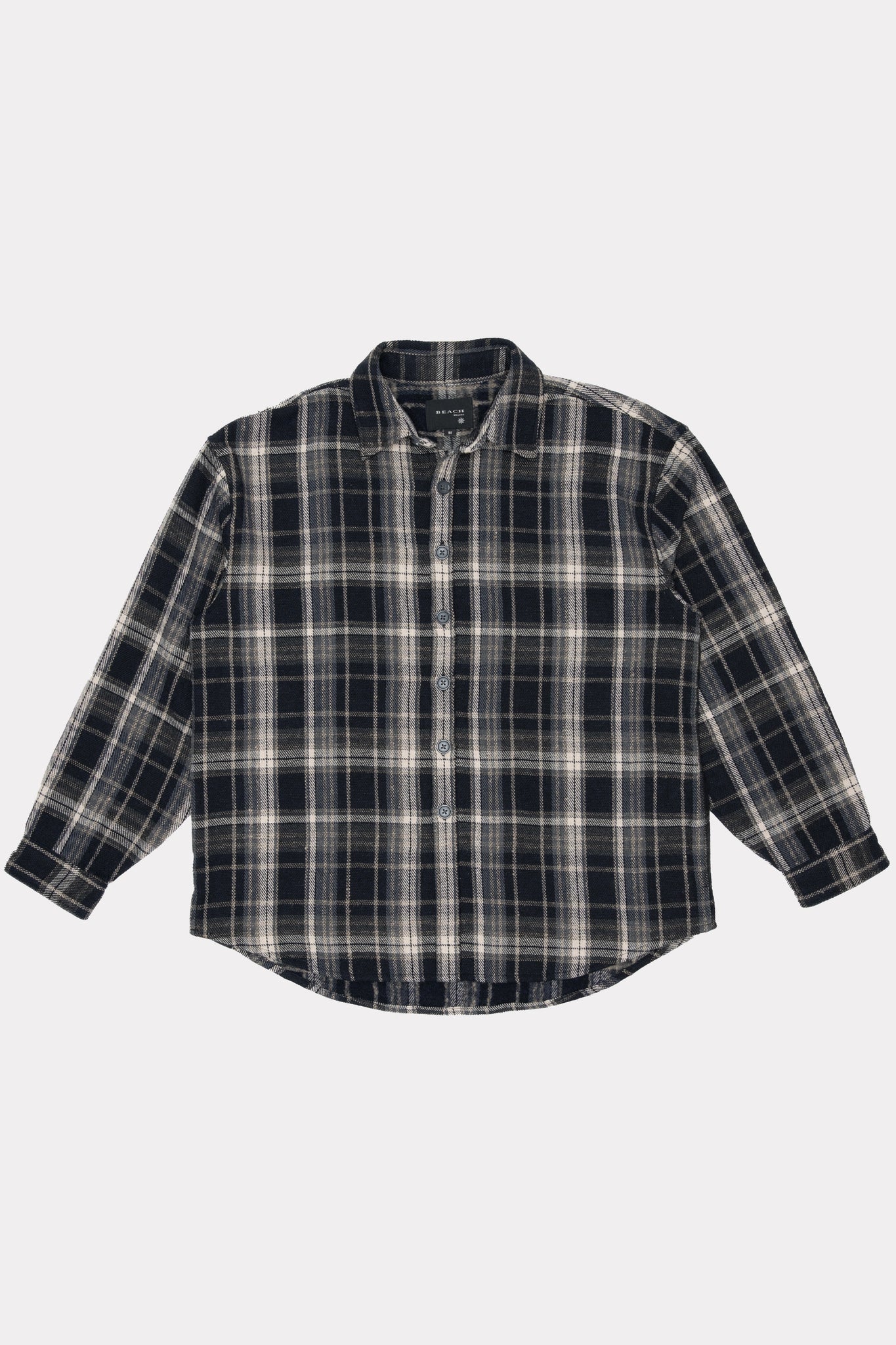 DROP LS SHIRT - NAVY CHECK