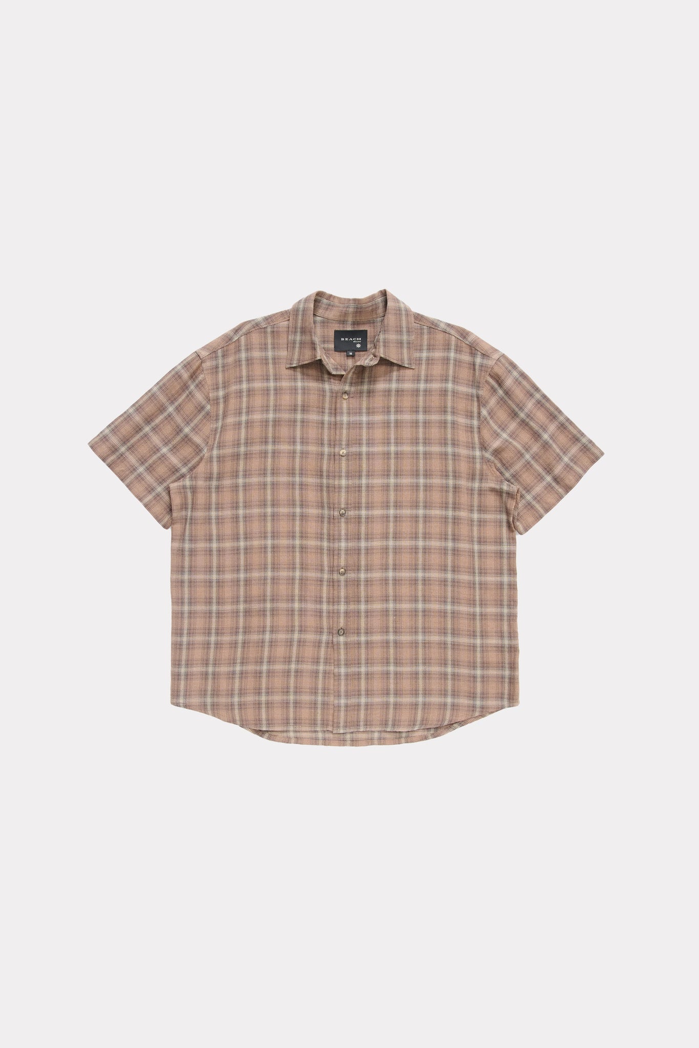 DROP SS SHIRT - BROWN CHECK
