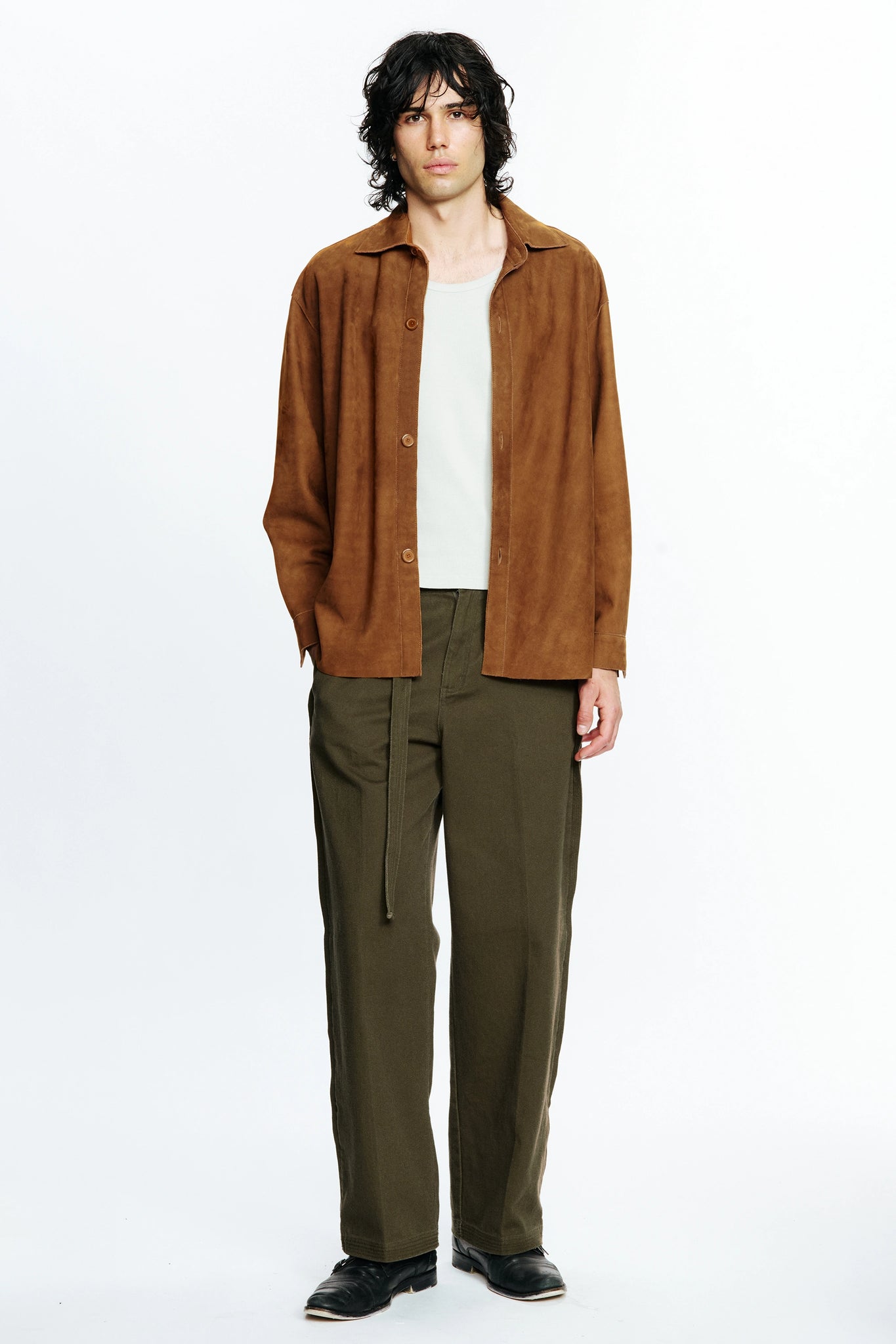 FLOAT OVERSHIRT - SUEDE COPPER