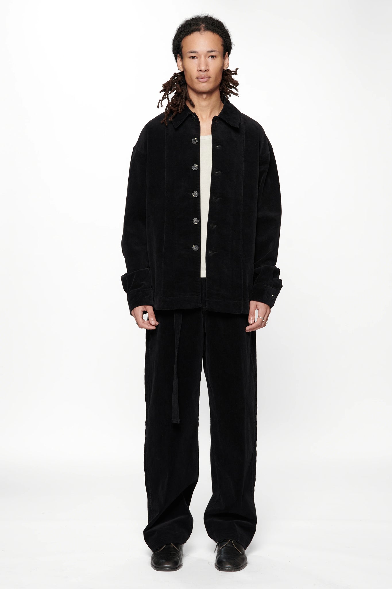 FLOAT OVERSHIRT - VINTAGE BLACK CORDUROY