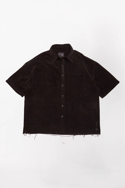 FRAYED SS SHIRT - BLACK