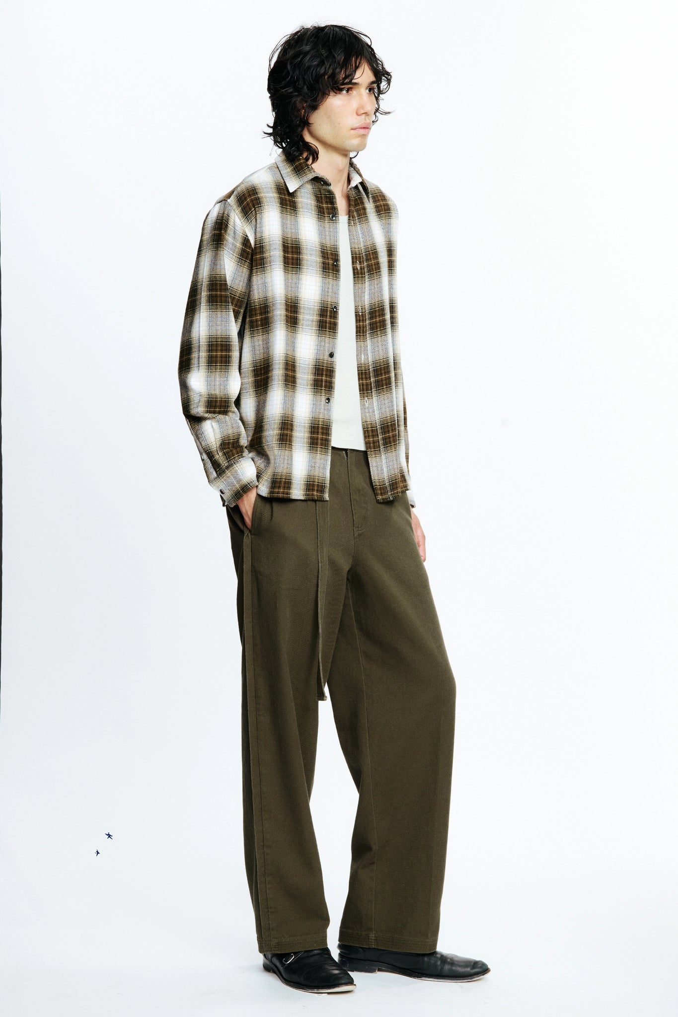 HOLD LS SHIRT - BROWN CHECK