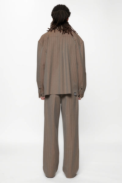 LIMIT SUIT TROUSER - BROWN PINSTRIPE