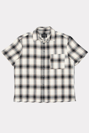 HOLD SS SHIRT - BLACK / BROWN CHECK