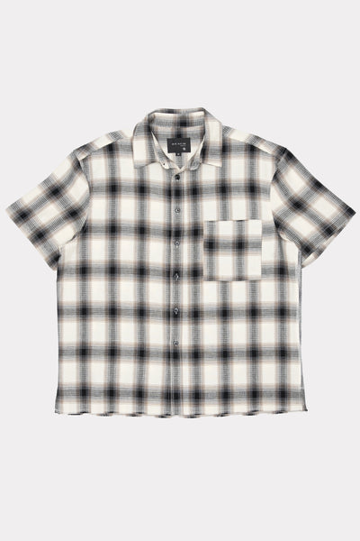 HOLD SS SHIRT - BLACK / BROWN CHECK
